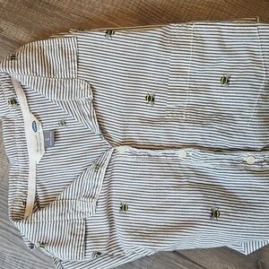 Striped Bumble Bee Button Down